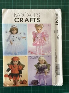 18 Zoll Baby Puppen Kleidung Nähmuster McCalls M4741 - NEU & UNGESCHNITTEN Feenkostüme - Bild 1 von 2