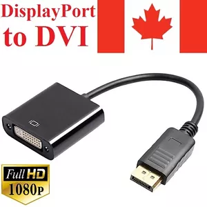 Display Port Male to DVI Female Cable Adapter Converter Thunderbolt DP for PC - Picture 1 of 3
