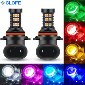 GLOFE 2X 9005 LED Fog Driving Light Bulbs SMD 3030 High Bright Colorful DRL Lamp - Picture 1 of 13