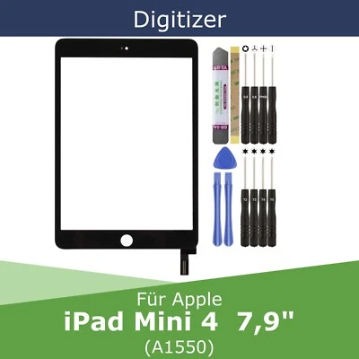 WILKU Digitalizador para Apple iPad Mini 4 (A1550) Negro 7,9" Pantalla Táctil Pantalla Disco