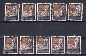 Italia - 1952 (usati) - Francobollo Sportivo, 10 francobolli Ø LOT GM-700601 - Foto 1 di 1