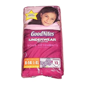 GoodNites Girls Underwear For Nighttime Pullups Size L-XL Butterfly Hearts 12 Ct - Picture 1 of 20