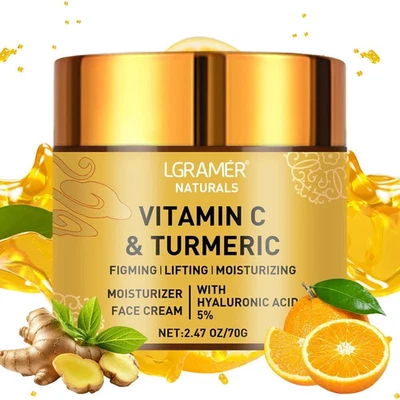 Turmeric Vitamin C Face Cream with Retinol – Moisturizing & Brightening