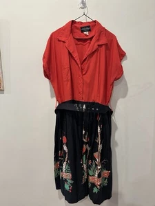 Retro Shirt Dress Size 16 Good Vintage Condition - Picture 1 of 6