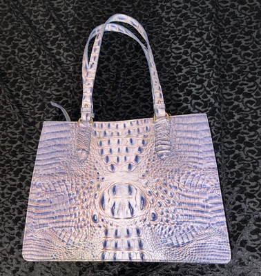 Bolso de Mano/Bolso de Hombro Brahmin Mediano de Cuero Camille en Índigo Lavado Foto 1 de 4