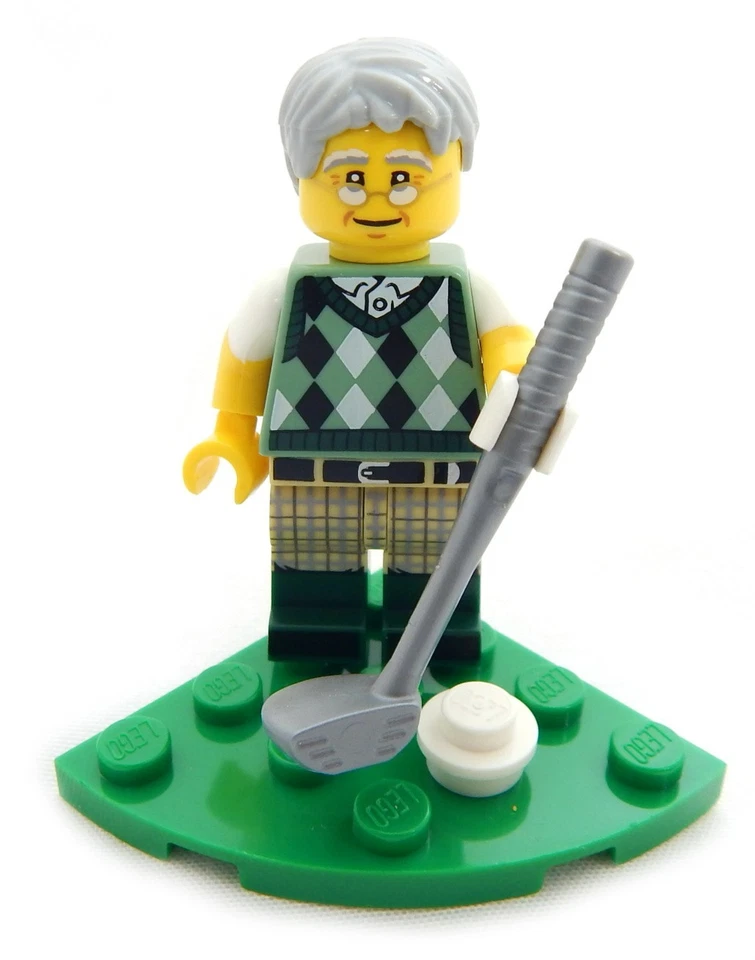 NUEVO LOTE DE MINIFIGURAS LEGO GOLFING ABUELO club de golf ciudad golfista Foto 1 de 1