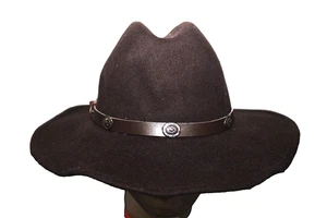 VINTAGE BETMAR NEW YORK DAMEN DUNKELBRAUN WOLLE COWGIRL WESTERNHUT 23" XL - Bild 1 von 5