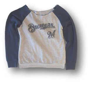 Milwaukee Brewers Sweatshirt mit U-Boot-Ausschnitt und Schmuckverzierungen - Bild 1 von 4