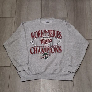 Vtg 1991 Minnesota Twins World Series Champions MLB Sweatshirt XXL Pullover USA - Picture 1 of 7