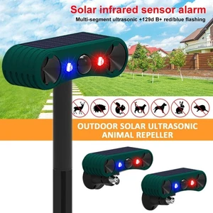 2PCS Solar Outdoor Wireless Motion Sensor Alarm 2*130db Loud Noise Maker 4 Modes - Picture 1 of 17