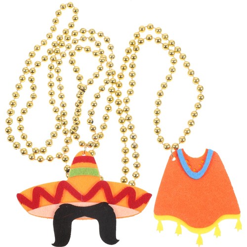 VETEMENTS 2 Pezzi Cappello Mantello Collana Accessori Messicani Cinco De Mayo Collane