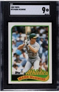 1989 TOPPS #70 MARK MCGWIRE ATHLETICS SGC 9 - Picture 1 of 2