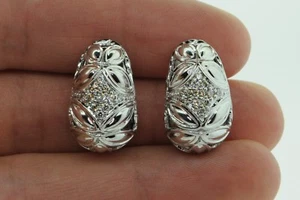 JOHN HARDY Ohrringe Sterlingsilber und 18 Karat Gelbgold Diamant - Bild 1 von 9