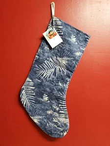 Medias de Navidad Hechas a Mano Completamente Forradas 20" Tropical Hawaiana Tela Reciclada - Imagen 1 de 8