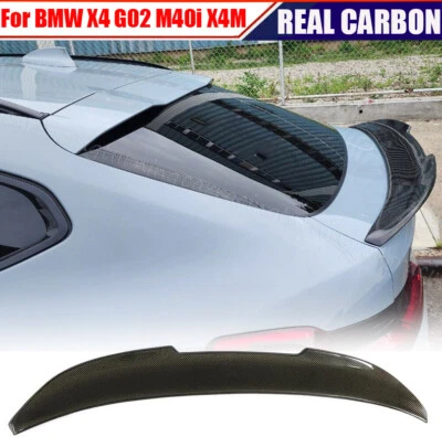 For BMW X4 G02 M40i X4M 2019-2023 REAL CARBON Rear Trunk Spoiler Tail Boot Wing  - Image 1 of 4