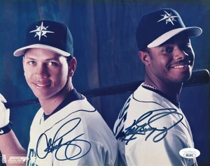 KEN GRIFFEY JR & ALEX RODRIGUEZ AROD SIGNED SEATTLE MARINERS 8X10 PHOTO! JSA COA - Picture 1 of 2