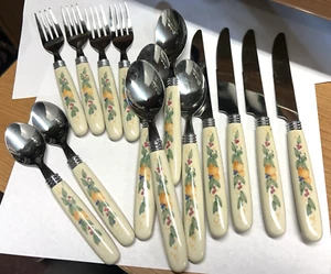Corelle ABUNDANCE Stainless SILVERWARE:  14 Pieces, Salad, Soup, Knives,Tsp - Picture 1 of 2