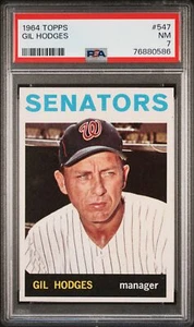 1964 Topps Gil Hodges #547 PSA 7 NEW LABEL VINTAGE BASEBALL - Picture 1 of 2