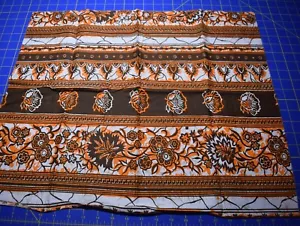 2070a SM Stück moderner indonesischer Batikstoff, rost, orange, weiß - Bild 1 von 1