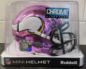 Officially Licensed NFL Minnesota Vikings 2018 Chrome Mini Speed Helmet! NIB - Picture 1 of 4