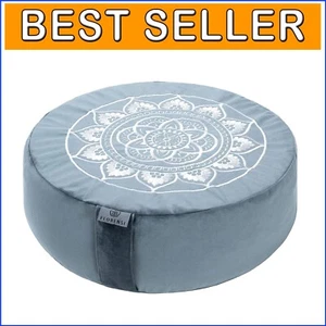 Versatile Decorative Meditation Pillow - 16" Buckwheat Cushion for Yoga and Home - Picture 1 of 11