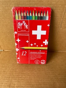 Caran d’Aache Swiss Made Colour Pencils Tin of 12 Assorted Coloured Pencil - Picture 1 of 2
