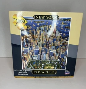 New York City Dowdle Folk Art Jigsaw Puzzle 1000 Pieces 19 1/4" x  26 5/8" - Picture 1 of 10