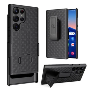 Für Samsung Galaxy S25, S25 ULTRA 5G Slim Stark Gürtelclip Holster Schwarz Hülle - Bild 1 von 14