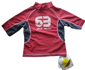 New UK Mothercare Rashguard Swim Beach Wear Red 63 Boys Toddler UPF 40+ 2-3 yrs - Picture 1 of 3