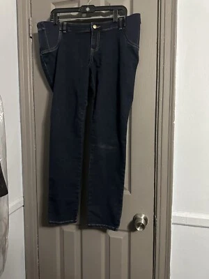 Liz Lange Jeans Maternity Large 12 / 14 Blue Dark Wash Denim Preowned - Image 1 of 4