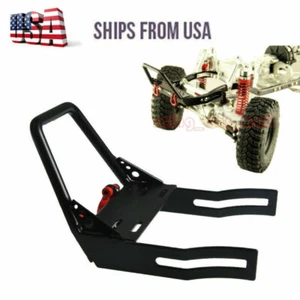 RC 1:10 Stahl Frontstoßstange mit Winch Mount Schäkel für Axial SCX10 Crawler USA - Bild 1 von 12