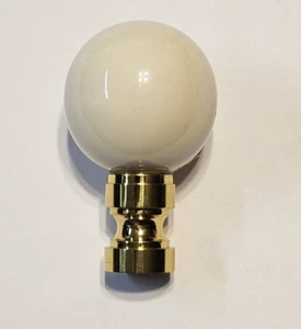 Lámpara bola de cerámica beige de 2" acabado arpa 1/4-27F base nueva 11147JB - Imagen 1 de 4