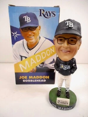 NEW IN BOX TAMPA BAY RAYS JOE MADDON BOBBLEHEAD TAMPA BAY TIMES - Image 1 of 4