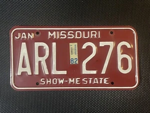 MISSOURI NUMMERNSCHILD 1982 JANUAR ARL 276 - Bild 1 von 1
