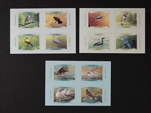 CANADA 1999-2001 Birds #1890-93, 1843-46, 1774-77 Three cpl booklet Blocks MNH - Picture 1 of 1