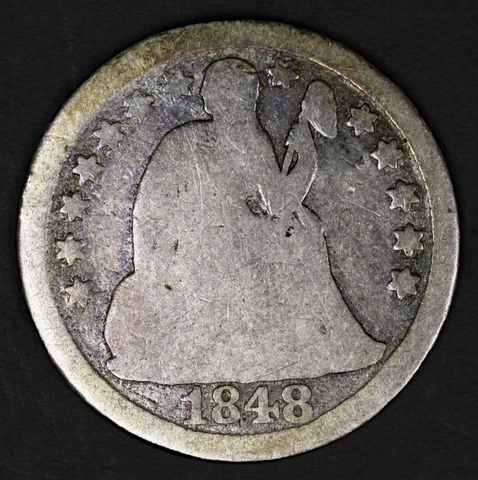 US 1848 P Seated Liberty Dime  A3241 Cover