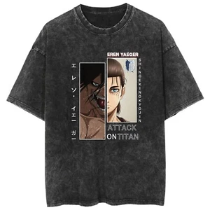 Attack on Titan Anime Manga T-Shirt Shirt Unterhemd Undershirt Cotton Baumwolle - Picture 1 of 5