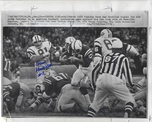 Foto originale 1970 Sam Havrilak Baltimore Colts firmata AP tipo 3 stampa filo - Foto 1 di 2