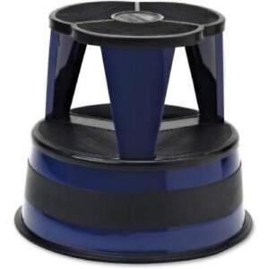 Cramer Kik-step 1001 Rolling Step Stool - 500 Lb Load Capacity - 14" - Blue