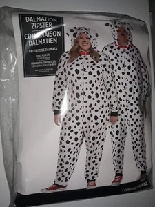 Dalmatian Dog Costume Zipster Union Suit Unisex Adult Plus Size 2XL NEW - Picture 1 of 6