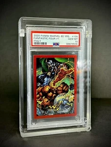 2020 Panini Marvel 80 Years FANTASTIC FOUR #1 PSA 10 Italy Red Foil DR DOOM RARE - Picture 1 of 3
