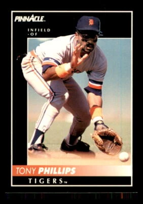1992 BASEBALL 1992 Pinnacle Tony Phillips Detroit Tigers #243 1 - Image 1 of 2