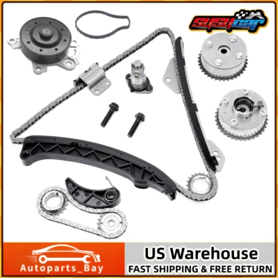 Timing Chain Kit VVT Gears Water Pump Fit 08-15 Toyota Scion Pontiac 1.8 2ZRFE - Image 1 of 4