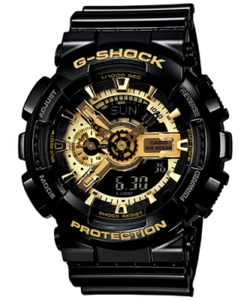 Casio G-Shock GA110GB-1 Men's Black Gold Resin Analog-Digi Watch read