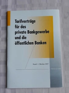 Tarifverträge private + öffentliche Banken 1997 Broschüre Heftbindung 52 Seiten - Bild 1 von 5