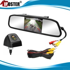 iPoster 4.3" Monitor Car Rear View Kit Night Vision Reverse Backup Camera Mirror