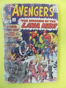 Avengers #5 - 1964 - No Back Cover, No Staples, Lots of Tape - POOR - Marvel - Picture 1 of 12