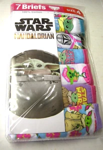 Star Wars The Mandalorian Briefs, 7pk., Cotton Panties, Girls, Size 4, Brand New - Picture 1 of 2