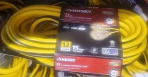 Husky VividFlex 25 ft. 12/3 Heavy Duty Indoor/Outdoor Extension Cord NEW - Picture 1 of 2