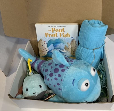 Unisex Fishing Baby Shower Present, Pout Pout Fish Gift, Welcome Lil’ Fisherman - Image 1 of 4